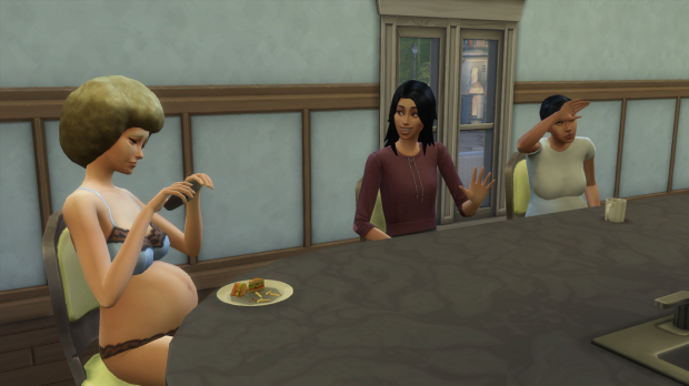 "You guys are so inspiring -- pregnant and still so focused on your own hobbies and careers!  I hope I'm as good of a cook as you guys one day!" "That's nice, dear...Hey Ti, what filter looks best 